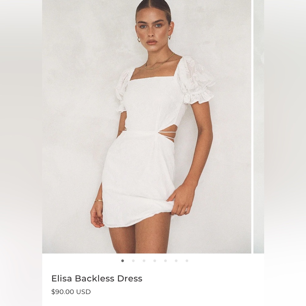 NWT white size small sabo skirt dress
